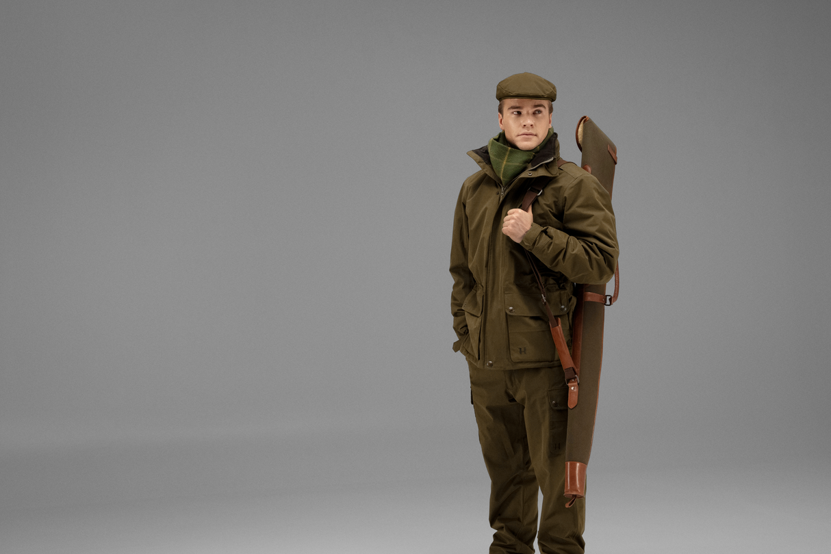 Retriever Waffenkoffer in Canvas/Leder Warm Olive - Härkila