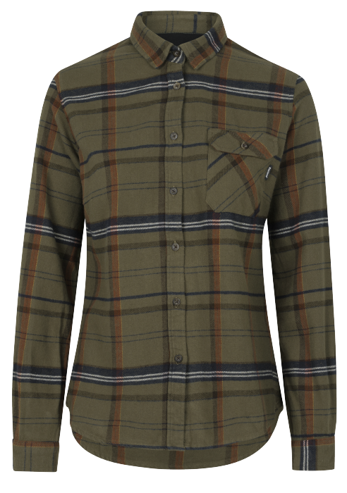 Skye Flanellhemd für Damen Grape Leaf/Terracotta Check - Seeland