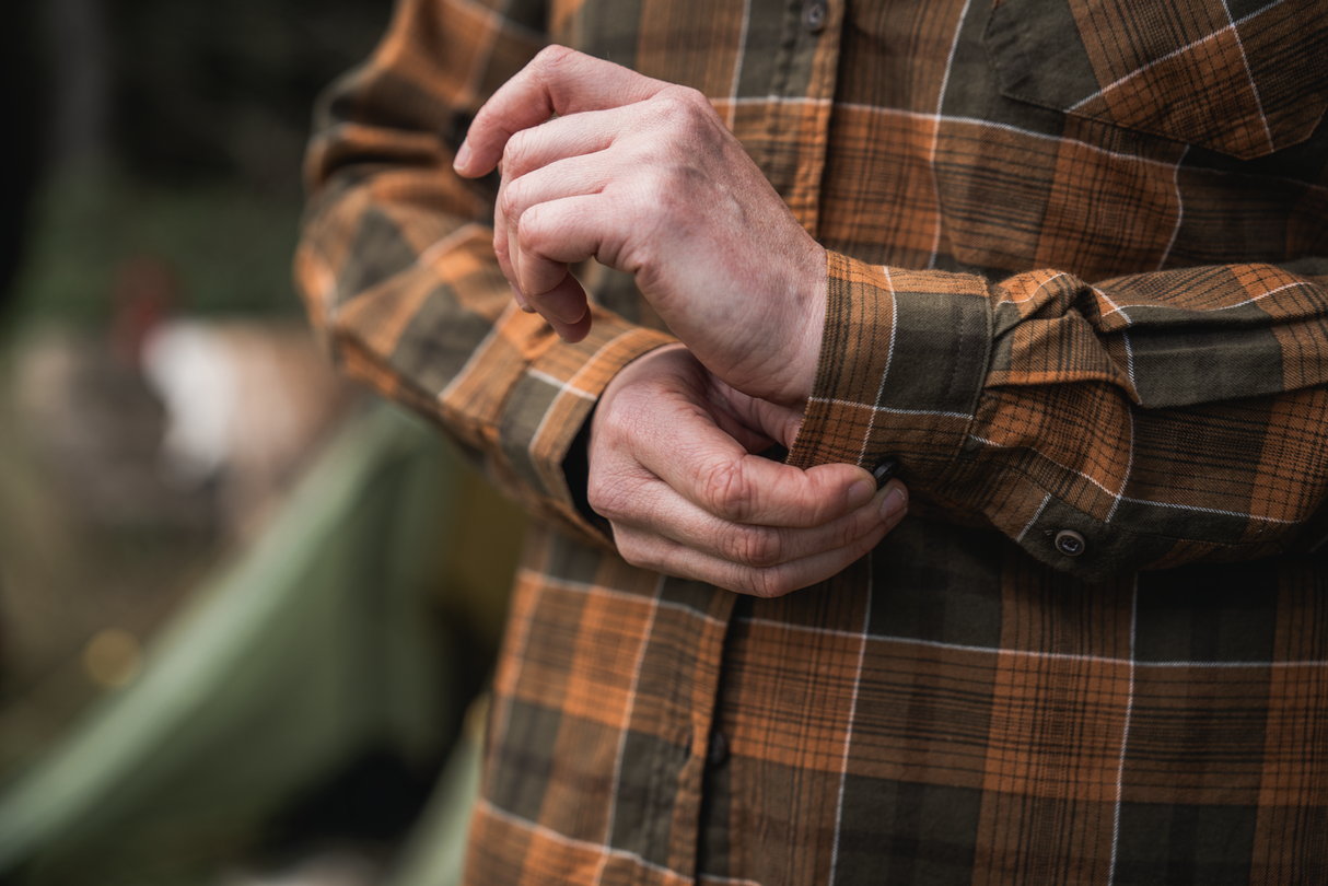 Skye Flanellhemd für Damen - Grizzly Brown/Terracotta Check - Seeland