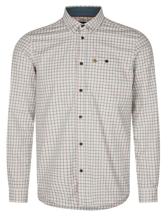 Oxford Shooting Hemd - Grape Leaf/Terracotta Check - Seeland