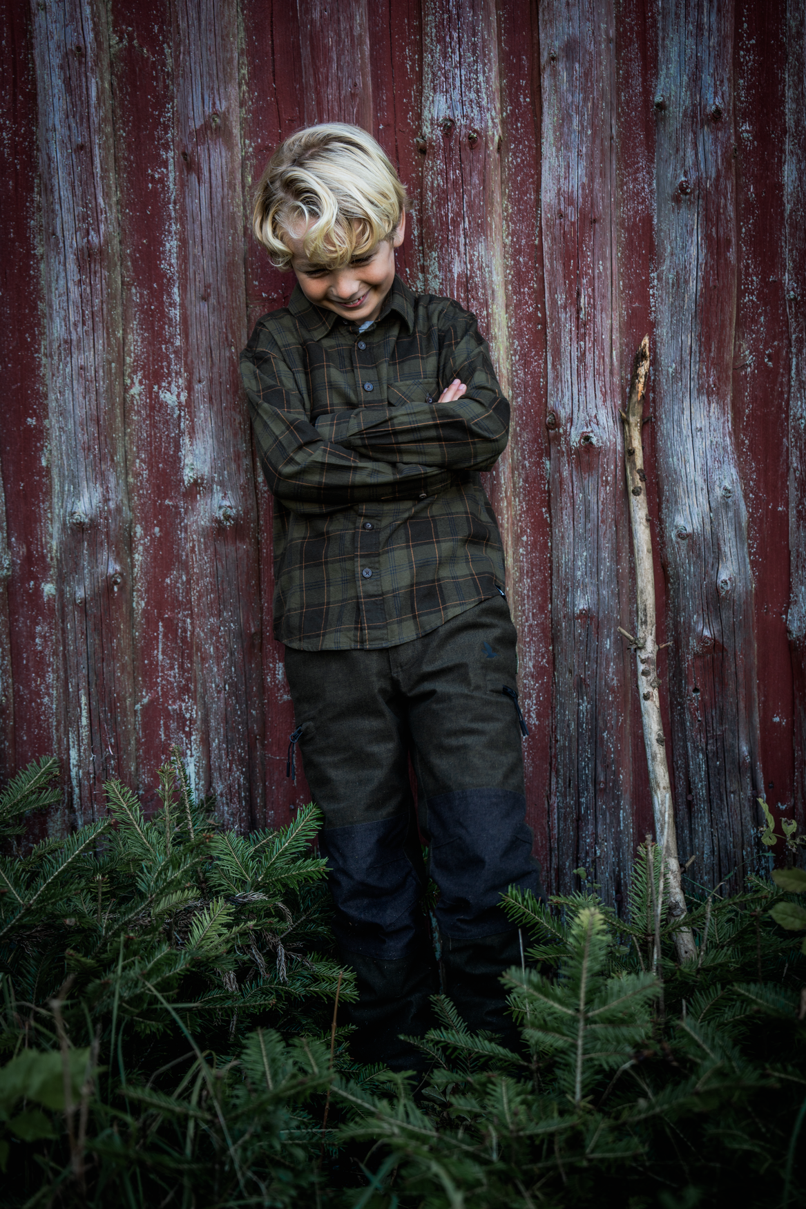 Flanellhemd - Pine Green/Dark Navy Check - Glen Junior – Seeland