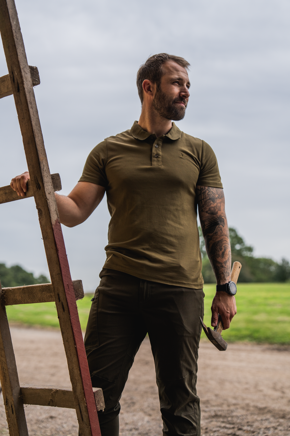 Pembroke Polo-T-Shirt - Military Olive – Seeland