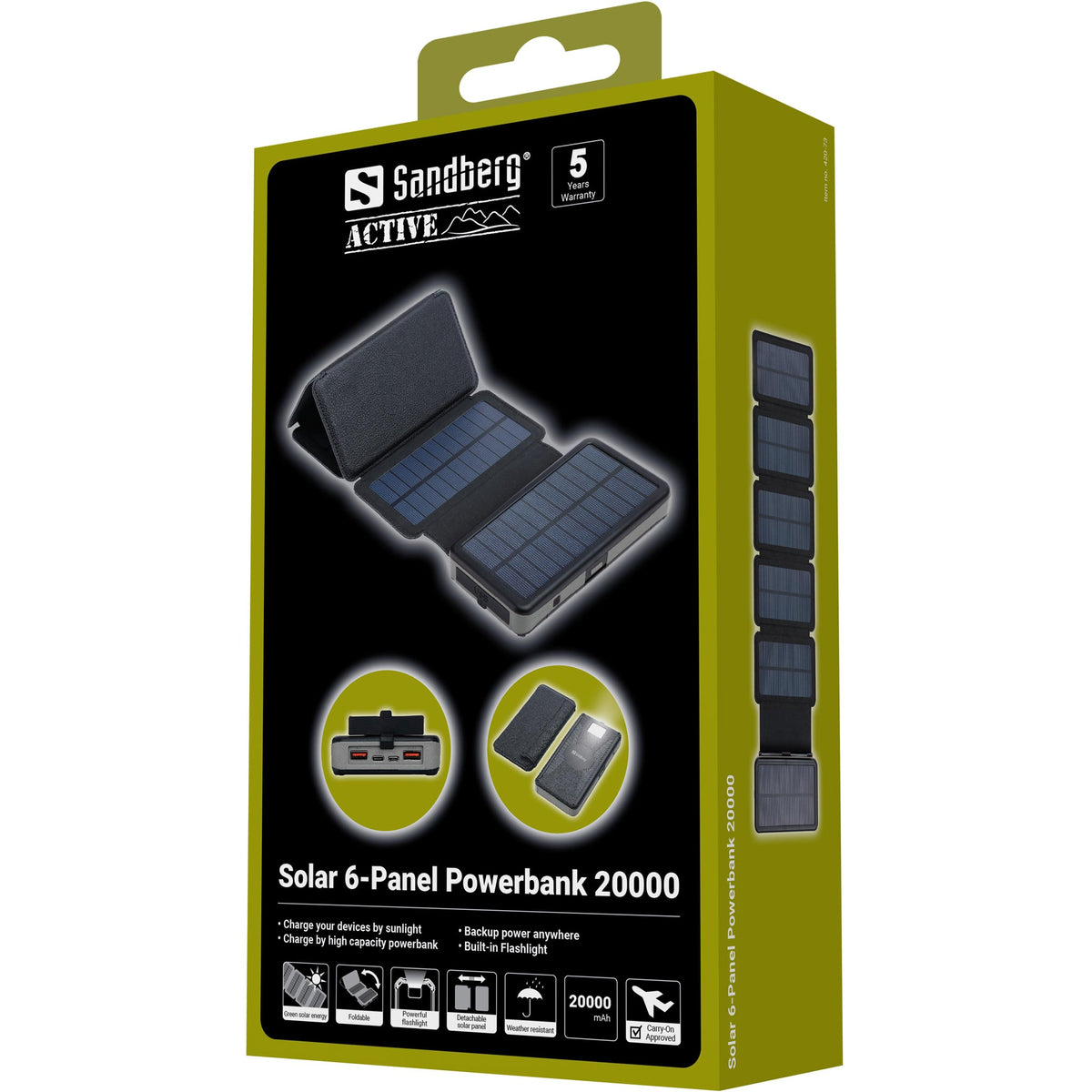 Solarladegerät 6-Panel 20000 mAh - Sandberg