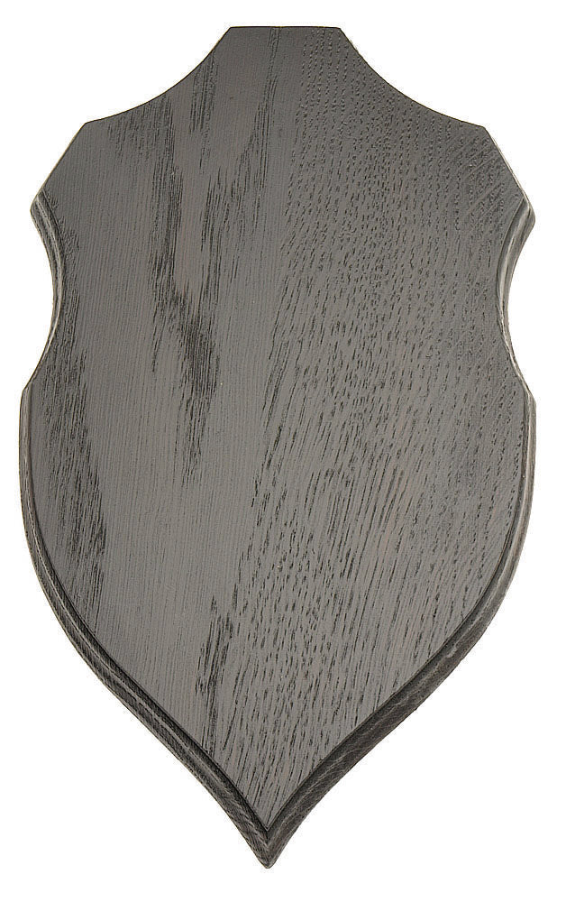 Trophäenplatte Rehbock Dunkle Eiche - 21,5 x 12,5