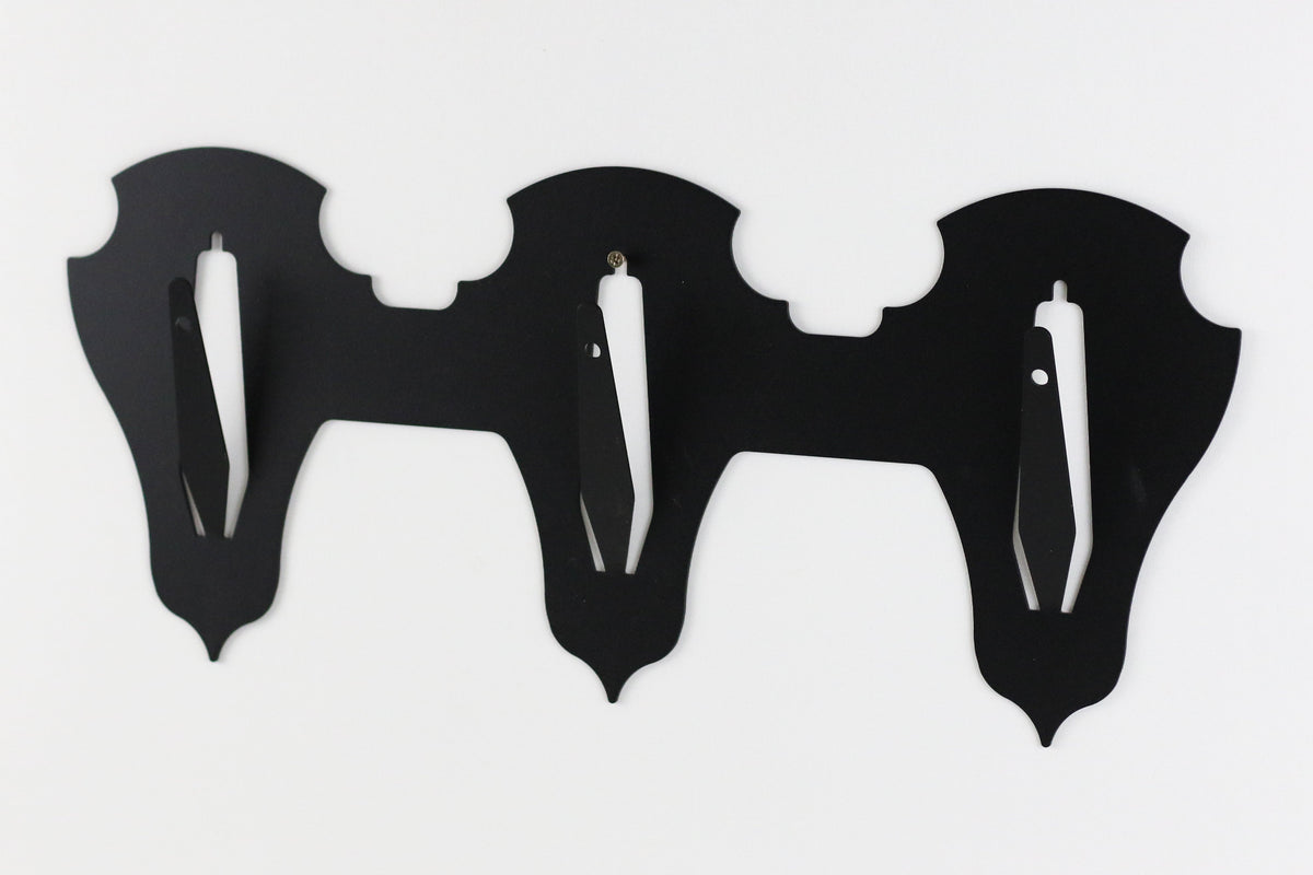 Horizontale Trophäentafel für 3 Böcke - klassisch in Schwarz - Torp Solution
