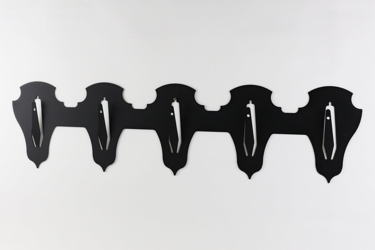 Trophäenteller für 5 Geweihe horizontal - classic / Schwarz - Torp Solution