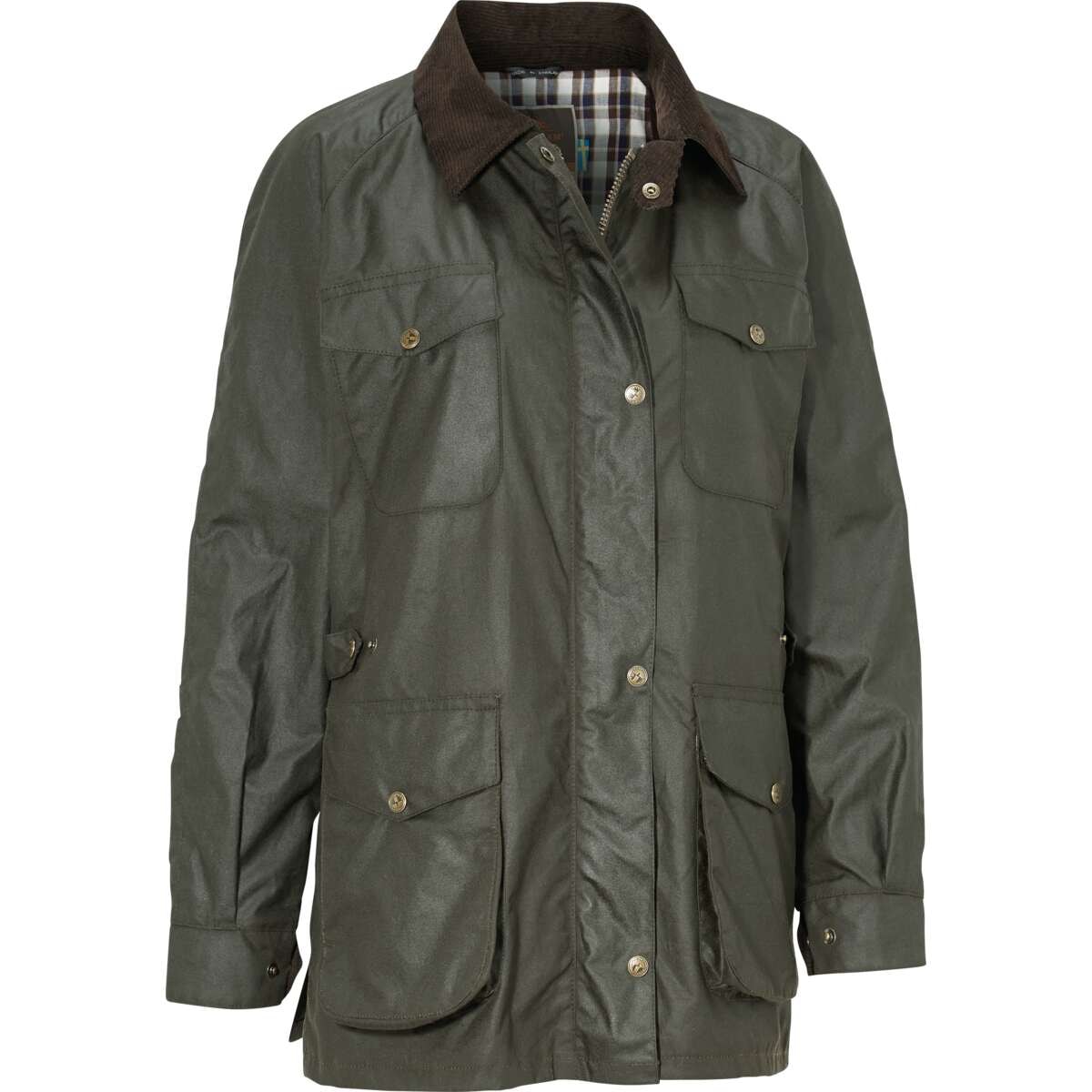 1919 Gewachste Damen Jagdjacke Hunting Green - Swedteam