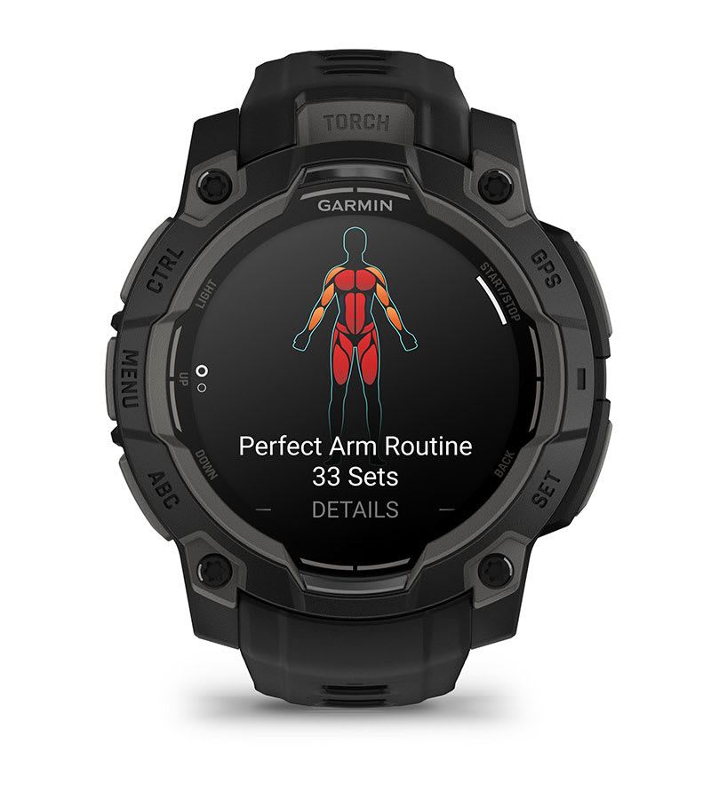 Instinct® 3 – 45 mm, AMOLED, Schwarz mit schwarzem Armband – Garmin