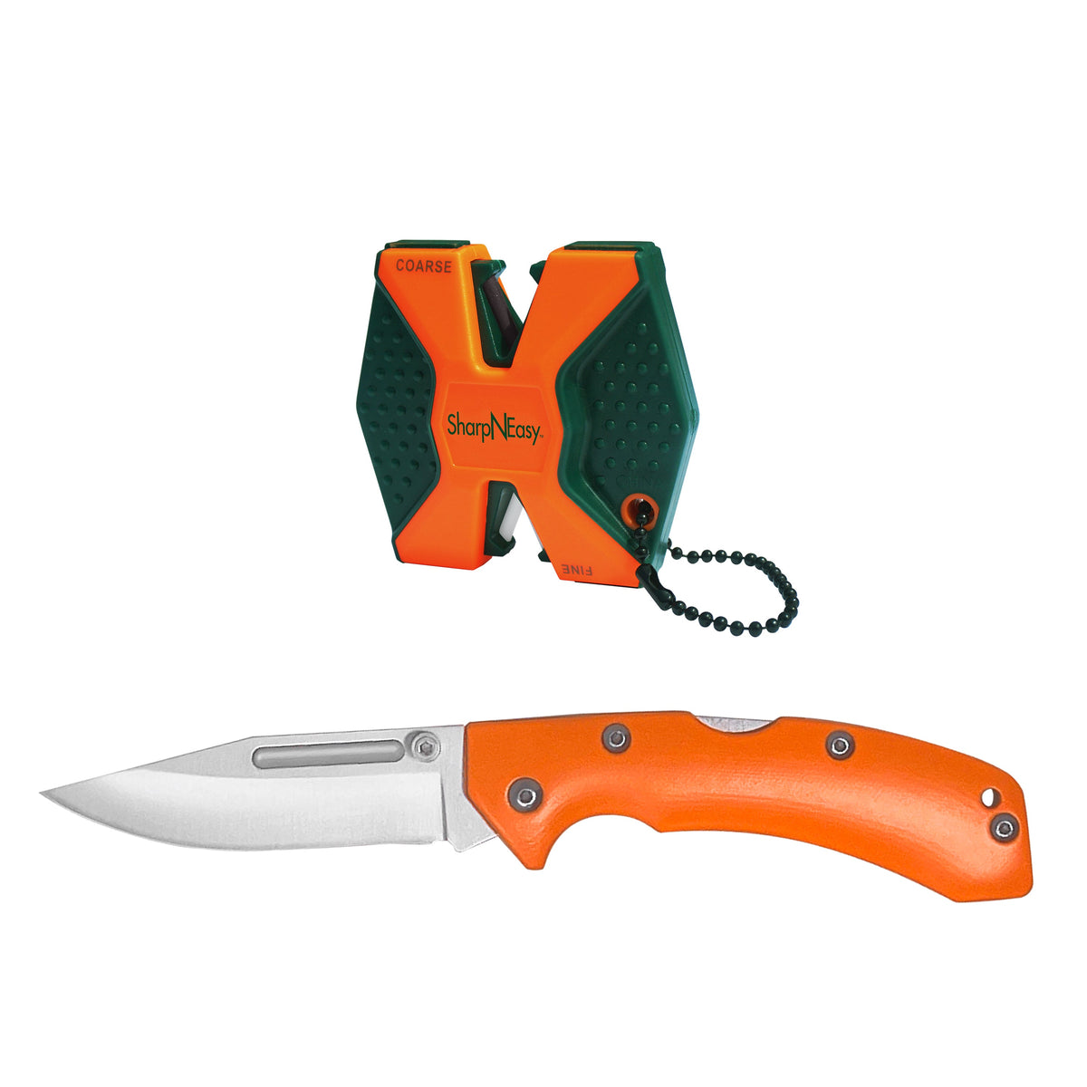 Klappmesser/Schleiferset Orange mit Verriegelung - AccuSharp