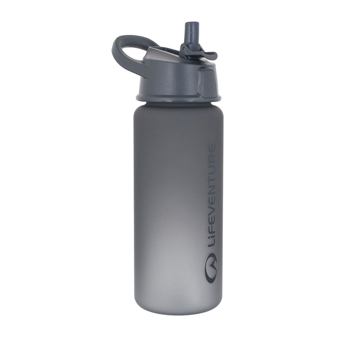 Trinkflasche mit Klappdeckel, Grau – Life Venture