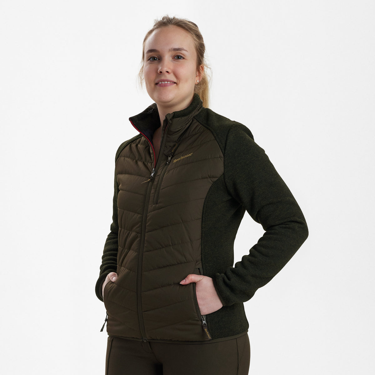 Lady Caroline Wattierte Jacke - Grün - Deerhunter