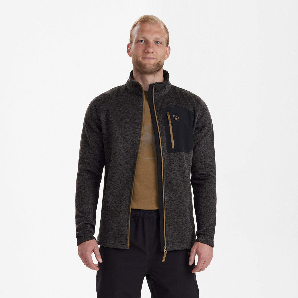 Sarek Strickjacke Dunkelgrau - Deerhunter