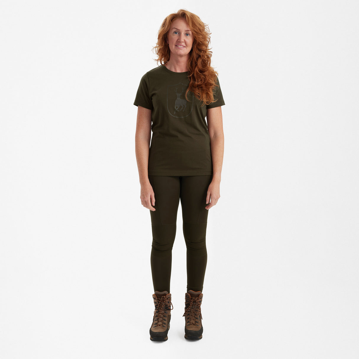 Damen T-Shirt mit Logo Fallen Leaf - Deerhunter