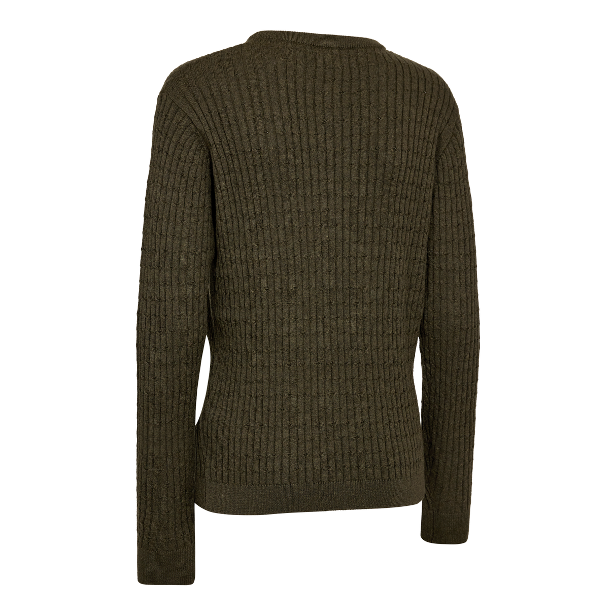Damen Harrington Zopfmusterstrickpullover - Forest Ember Melange – Deerhunter