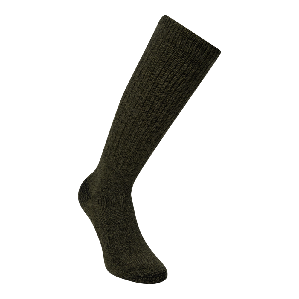 Wolle-Seide-Socken Forest Green - Deerhunter