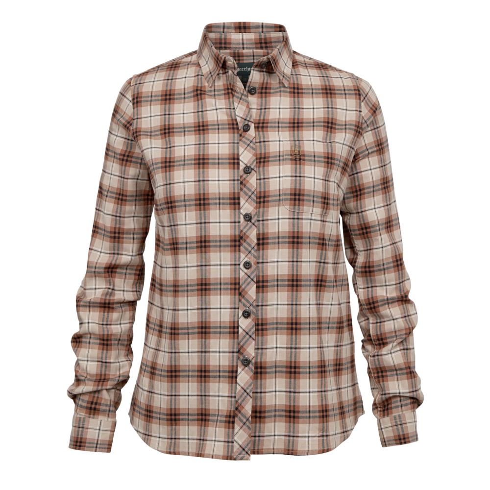 Lady Louisa Hemd Orange Karo - Deerhunter