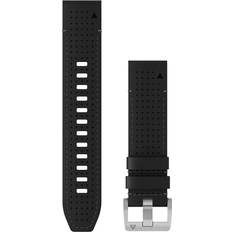 QuickFit® 22 urremme, Læder/FKM hybridrem, sort/grøn 3