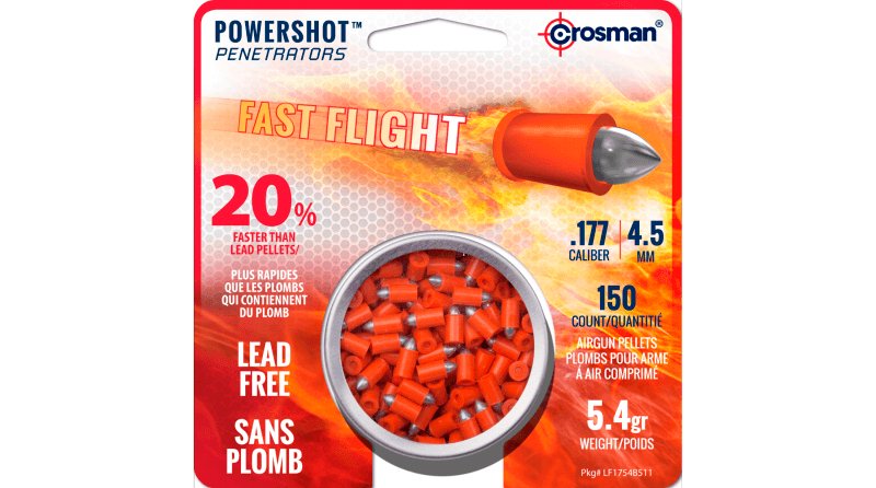 FastFlight bleifreie Schrotkugeln 4,5 mm, 0,35 g (150 Stk. Dose) - Crosman