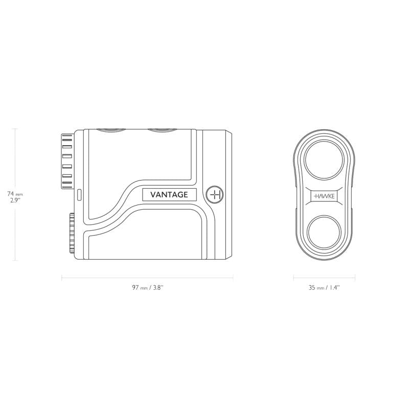 Vantage Laser-Entfernungsmesser 6x25 - 600 m - Hawke