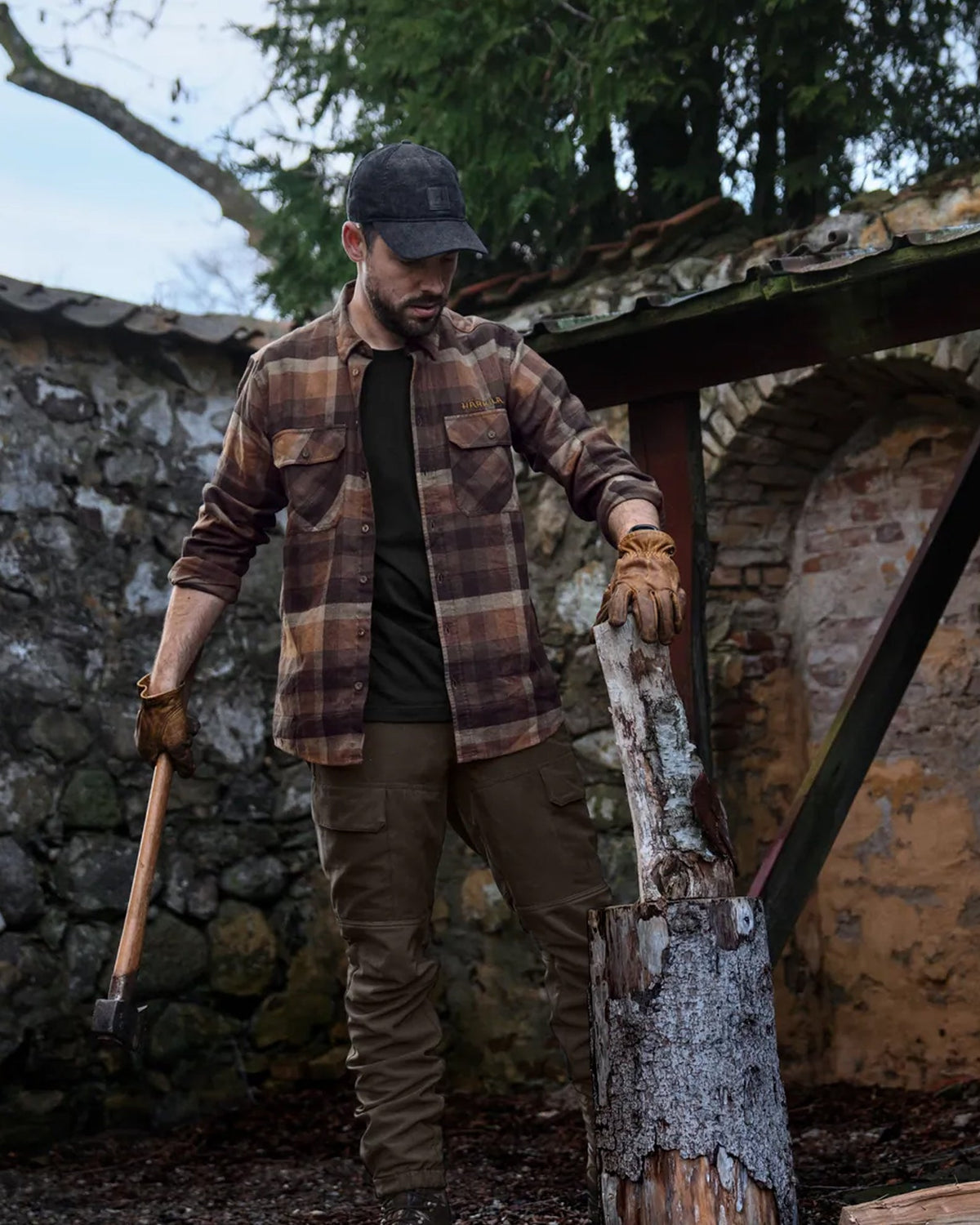 Asmund L/S Hemd - Rust Brown Check – Härkila