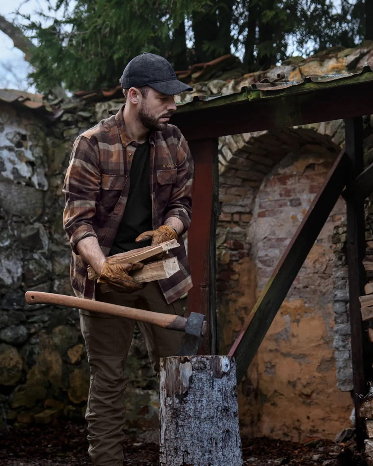 Asmund L/S Hemd - Rust Brown Check – Härkila