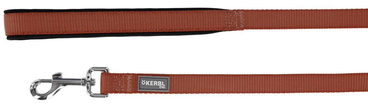 Hundeleine Miami Nylon 25mm, 100 cm, rust – Kerbl