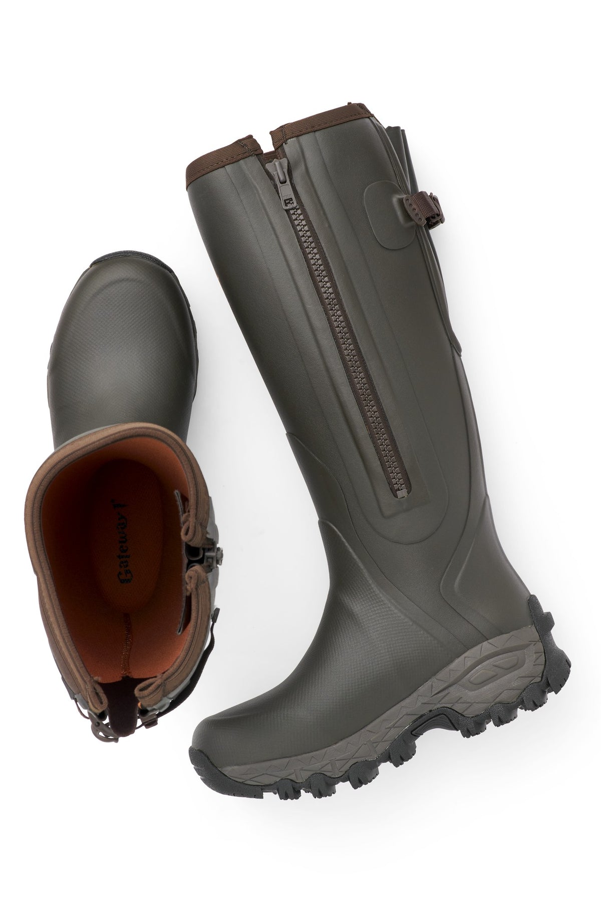Moor Country Lady 17" Stiefel mit Seiten-Reißverschluss Dunkel Braun - Gateway1