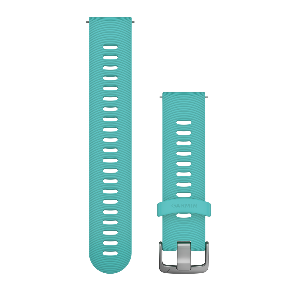 Quick Release remme (20 mm), Aqua silikonerem, rustfrit stål hardware 2
