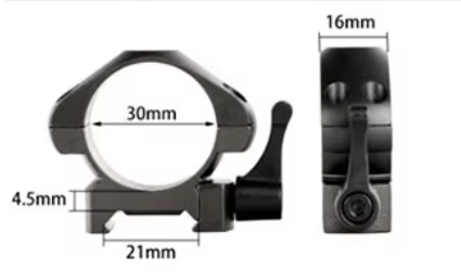 30mm Picatinny/Weaver-Ringe mit Schnellverschluss - HuntElite