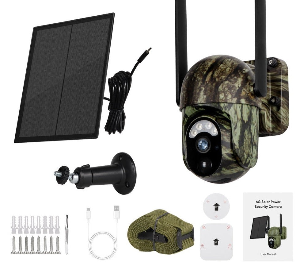 Live-Panorama-Wildkamera inkl. Solarpanel + App