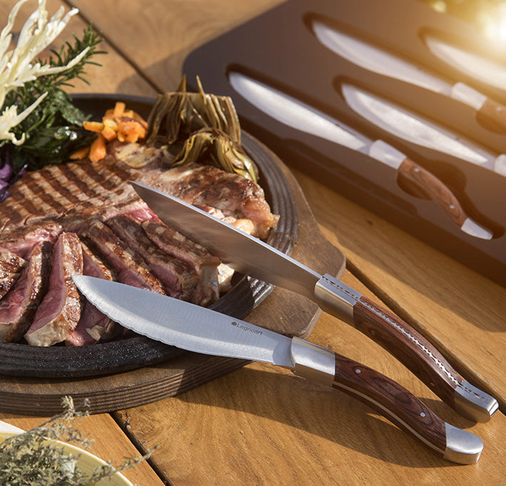 ANGUS Steakmesser Helles Holz - Legnoart