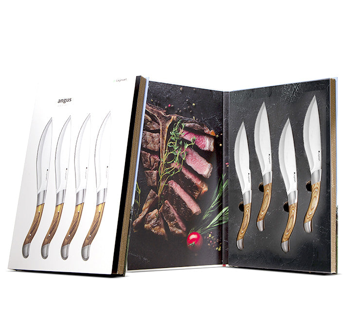 ANGUS Steakmesser Helles Holz - Legnoart