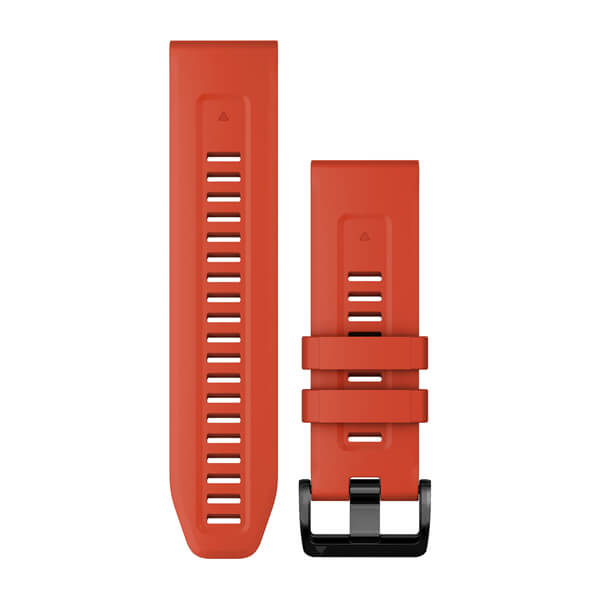 QuickFit® 26 Uhrenarmbänder aus Silikon Flame Red – Garmin