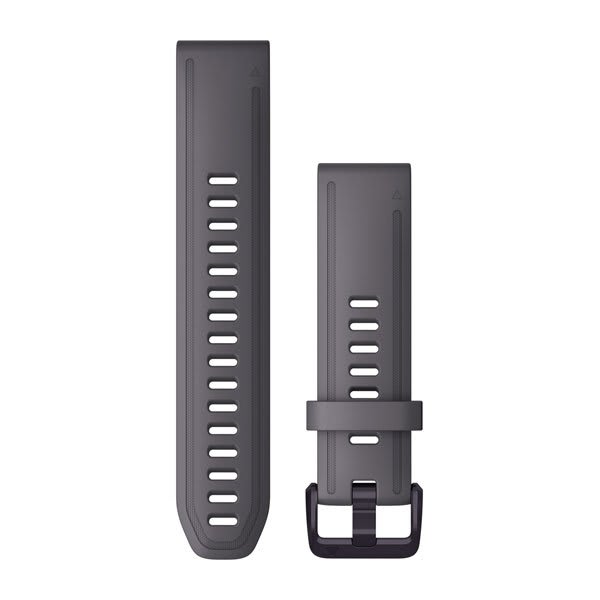 QuickFit® 20 Uhrenarmbänder, Shale Grey Silikon, Amethyst Hardware – Garmin