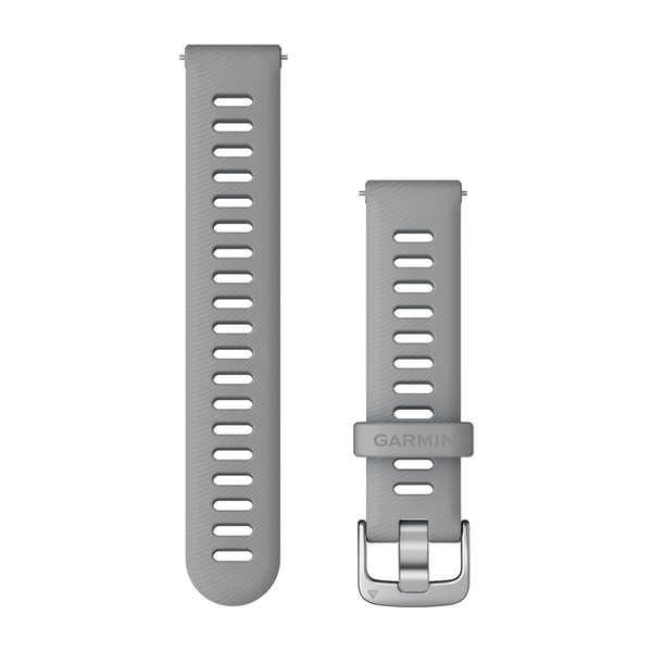 Quick-Release Armbänder (18 mm), Powder Grey, Silberne Hardware – Garmin