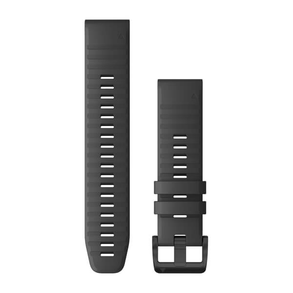 QuickFit® 22 Uhrenarmbänder, Slate Grey Silikon, Schwarze Hardware – Garmin