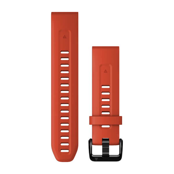 QuickFit® 20 Uhrenarmbänder, Flame Red Silikon – Garmin