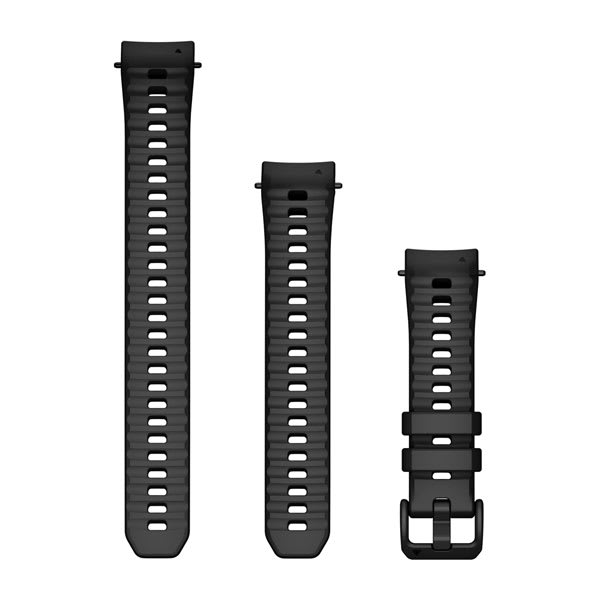 20 mm remme (Instinct® E – 40 mm), Sort silikone 1