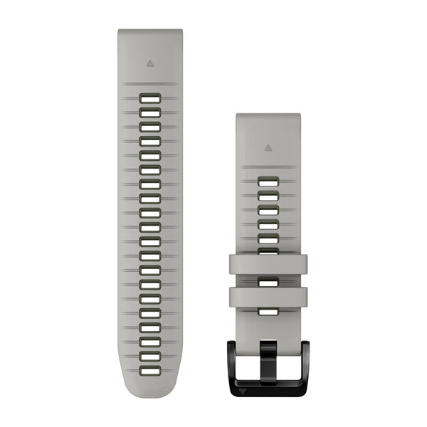 Quickfit 22 mm Uhrenarmbänder, Fog Gray/Moss Silikon – Garmin