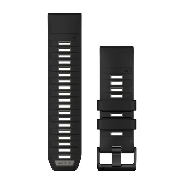 QuickFit® 26 Armbänder Schwarz/Pebble Grey Silikon – Garmin