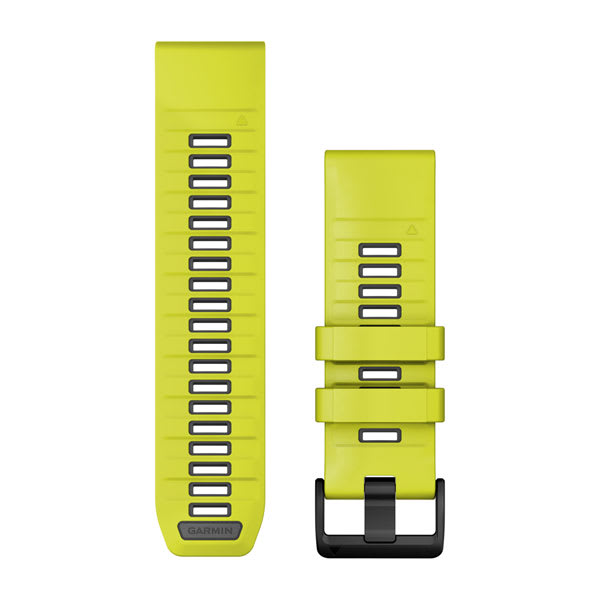 QuickFit® 26 Armbänder, Amp Yellow/Graphite Silikon – Garmin