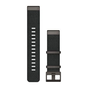 QuickFit® 22 urremme, Jacquardvævet nylonrem – Sortmeleret 1