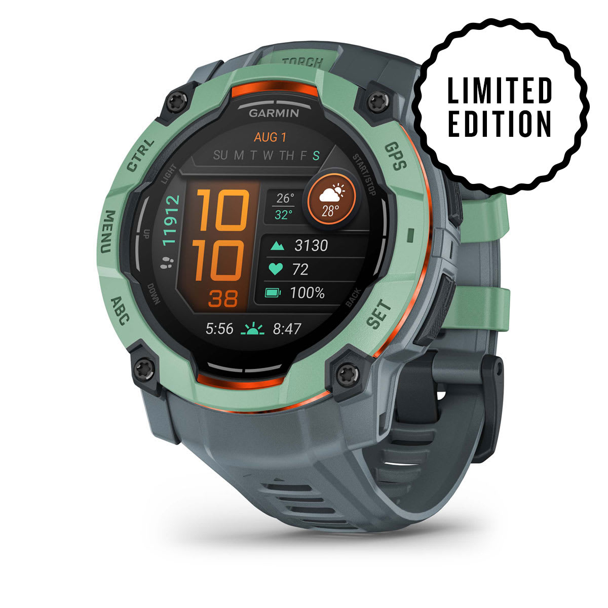 Instinct® 3 – 50 mm, AMOLED, Neotropic mit Twilight Armband – Garmin