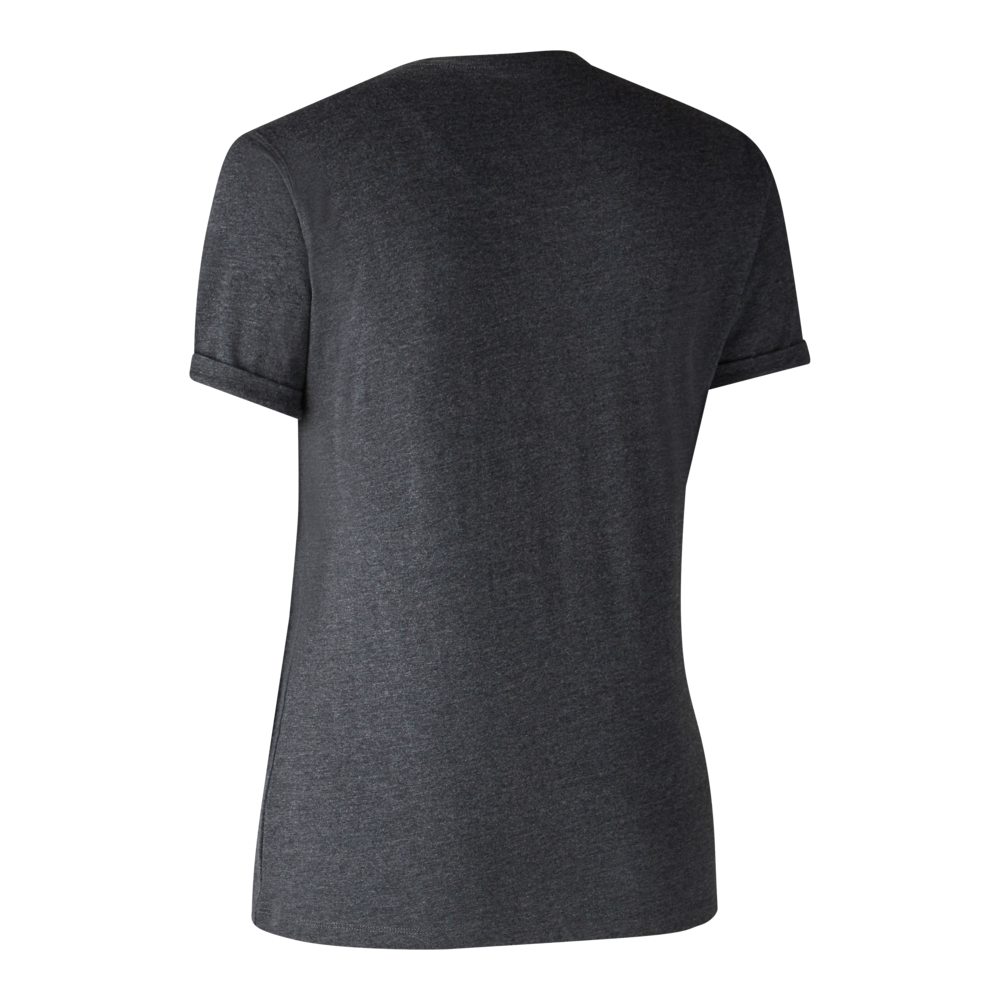 Damen Basis 2-Pak T-Shirt Braun Leaf Melange - Deerhunter