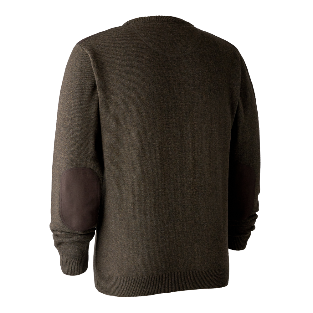 Sheffield Strickpullover mit rundem Ausschnitt Dark Elm - Deerhunter