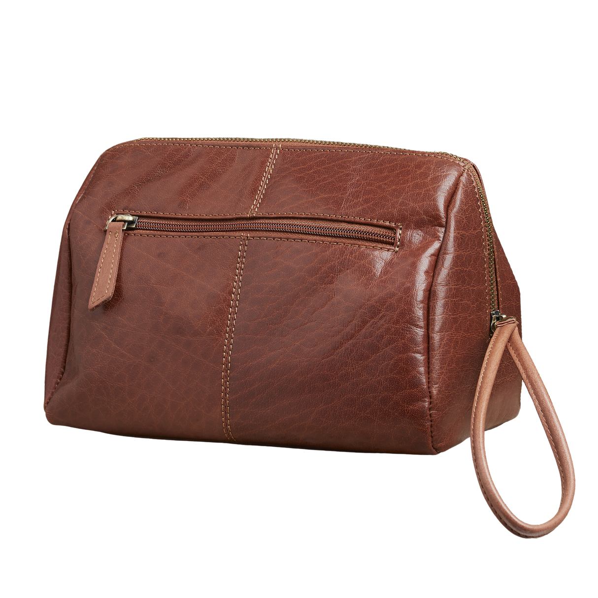 Leder-Kulturtasche Hellbraun - Corium