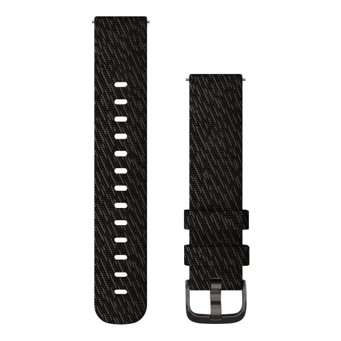 Quick Release remme (20 mm), Sort ComfortFit nylon 3