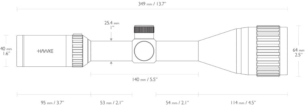 Vantage IR - 4-12x50 AO Mil Dot - Hawke