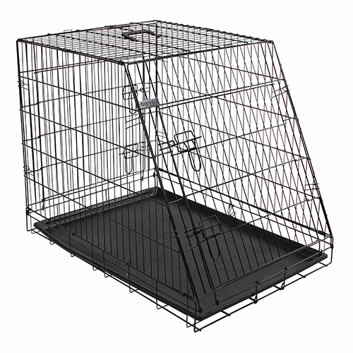 Hundebox aus Stahl, zusammenklappbar, abgeschrägt – 63x48x57cm – Kerbl