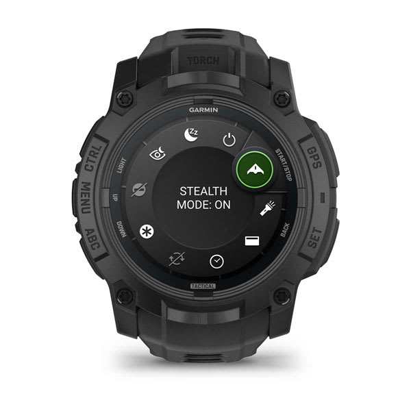 Instinct® 3 – 50 mm, AMOLED, Tactical Edition, Schwarz mit schwarzem Armband – Garmin